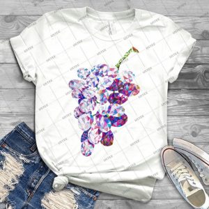 Low Poly Watercolor Grapes 82 - Trending Shirt For Women Vintage Retro Tee For Men Kid's T-Shirt Handmade Shirt