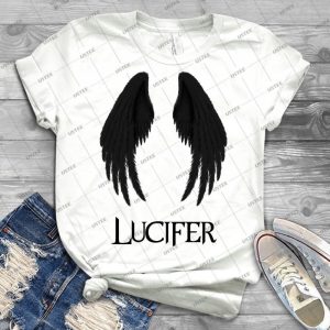 Lucifer T Shirt - Vintage Men's Shirt Tshirt For Women Classic Handmade Shirt Retro Graphic Tee