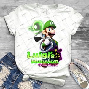 Luigi S Mansion Dark Moon T-Shirt - Gift Idea Shirt For Men Tee For Women Classic Retro Vintage Graphic T-Shirt