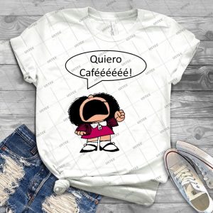 Mafalda, Coffee, Coffee - Vintage Men's Shirt Tshirt For Women Classic Handmade Shirt Retro Graphic Tee
