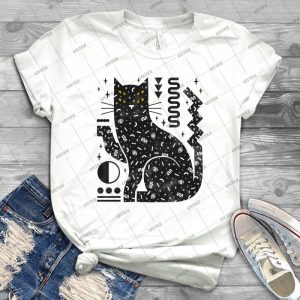 Magic Cat 91 - Vintage Men's Shirt Tshirt For Women Classic Handmade Shirt Retro Graphic Tee