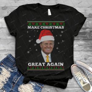 Make Christmas Great Again Donald Trump Shirts - Gift Idea Shirt For Men Tee For Women Classic Retro Vintage Graphic T-Shirt
