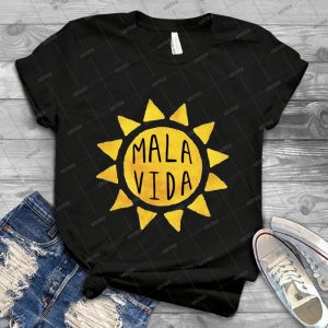 Mala Vida - Vintage Men's Shirt Tshirt For Women Classic Handmade Shirt Retro Graphic Tee