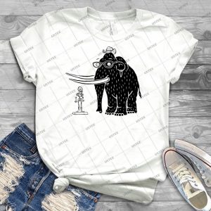 Mammouth Congelă© 65 - Vintage Men's Shirt Tshirt For Women Classic Handmade Shirt Retro Graphic Tee