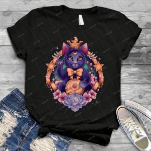Maneki Luna 35 - Vintage Men's Shirt Tshirt For Women Classic Handmade Shirt Retro Graphic Tee