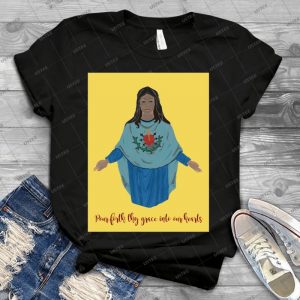 Mary Mother Of God - Vintage Men's Shirt Tshirt For Women Classic Handmade Shirt Retro Graphic Tee