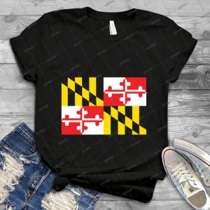 Maryland Flag 83 - Vintage Men's Shirt Tshirt For Women Classic Handmade Shirt Retro Graphic Tee