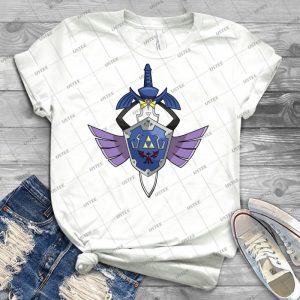 Master Sword - Hylian Shield Aegislash 33 - Trending Shirt For Women Vintage Retro Tee For Men Kid's T-Shirt Handmade Shirt