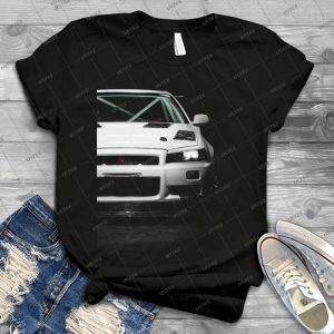 Mat Wootten S Nissan Skyline R34 Gtt - Best Unisex Trending Handmade T-shirt Gift Idea For Men T-shirt For Woman