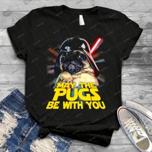 May The Pugs Be With You - Gift Idea Shirt For Men Tee For Women Classic Retro Vintage Graphic T-Shirt