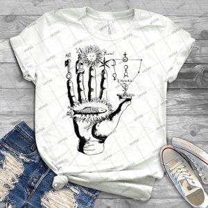 Medieval Alchemy Hand Symbols 5 - Vintage Men's Shirt Tshirt For Women Classic Handmade Shirt Retro Graphic Tee