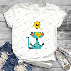 Meditating Yoga Monkey - Om - Zen - Yin Yan - Meditation 61 - Trending Shirt For Women Vintage Retro Tee For Men Kid's T-Shirt Handmade Shirt