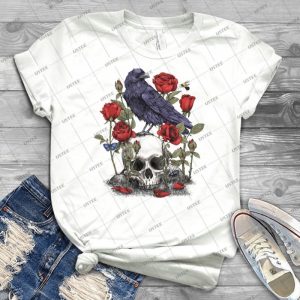 Memento Mori  43 - Vintage Men's Shirt Tshirt For Women Classic Handmade Shirt Retro Graphic Tee