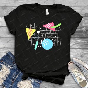 Memphis Style Vibes - Dark - - Best Unisex Trending Handmade T-shirt Gift Idea For Men T-shirt For Woman