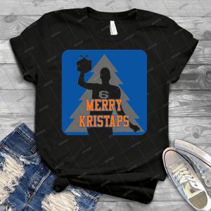 Merry Kristaps-Blue - Vintage Men's Shirt Tshirt For Women Classic Handmade Shirt Retro Graphic Tee