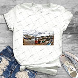 Mevagissey Harbour 76 - Trending Shirt For Women Vintage Retro Tee For Men Kid's T-Shirt Handmade Shirt