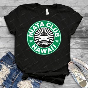 Miata Club Of Hawaii Caffeinated Nb Roadstar Print - Gift Idea Shirt For Men Tee For Women Classic Retro Vintage Graphic T-Shirt