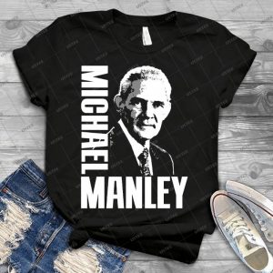 Michael Manley - Vintage Men's Shirt Tshirt For Women Classic Handmade Shirt Retro Graphic Tee