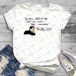 Michael Scott Quote 26 - Vintage Men's Shirt Tshirt For Women Classic Handmade Shirt Retro Graphic Tee