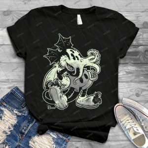 Mickthulhu Mouse - Monochrome - 65 - Trending Shirt For Women Vintage Retro Tee For Men Kid's T-Shirt Handmade Shirt