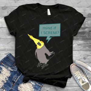 Mind If I Screm-Cockatiel Doodle - Vintage Men's Shirt Tshirt For Women Classic Handmade Shirt Retro Graphic Tee