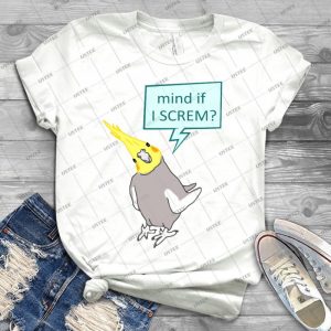 Mind If I Screm - Cockatiel Doodle 26 - Gift Idea Shirt For Men Tee For Women Classic Retro Vintage Graphic T-Shirt