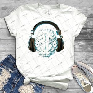 Mind Music Connection 13 - Vintage Men's Shirt Tshirt For Women Classic Handmade Shirt Retro Graphic Tee