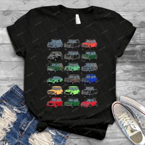 Mini Time Line 69 - Vintage Men's Shirt Tshirt For Women Classic Handmade Shirt Retro Graphic Tee