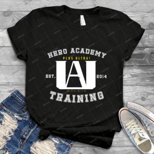 Mon Hero Academia Logo De L'Universitã© - Vintage Men's Shirt Tshirt For Women Classic Handmade Shirt Retro Graphic Tee