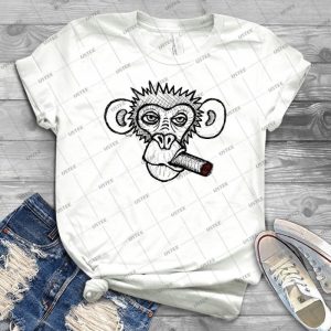 Monkey With Cigar 65 - Gift Idea Shirt For Men Tee For Women Classic Retro Vintage Graphic T-Shirt