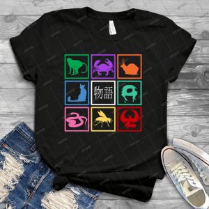 Monogatari - Vintage Men's Shirt Tshirt For Women Classic Handmade Shirt Retro Graphic Tee