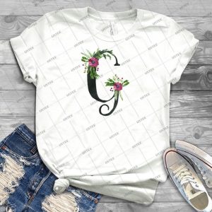 Monogram G With Floral Wreath 59 - Trending Shirt For Women Vintage Retro Tee For Men Kid's T-Shirt Handmade Shirt