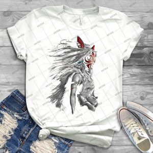 Mononoke Wolf Anime Tra Digital Painting - Gift Idea Shirt For Men Tee For Women Classic Retro Vintage Graphic T-Shirt