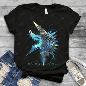 Monster Hunter-Zinogre - Vintage Men's Shirt Tshirt For Women Classic Handmade Shirt Retro Graphic Tee