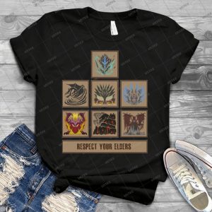 Monster Hunter World Elder Dragons - Vintage Men's Shirt Tshirt For Women Classic Handmade Shirt Retro Graphic Tee