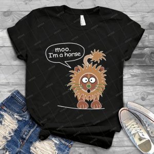 Moo- I M A Horse 65 - Vintage Men's Shirt Tshirt For Women Classic Handmade Shirt Retro Graphic Tee