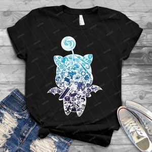 Moogle-Verse - Blue - 37 - Vintage Men's Shirt Tshirt For Women Classic Handmade Shirt Retro Graphic Tee