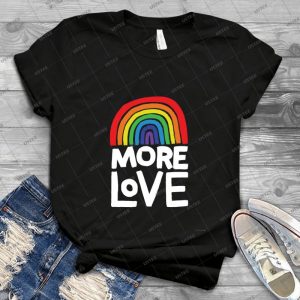 More Love - Vintage Men's Shirt Tshirt For Women Classic Handmade Shirt Retro Graphic Tee