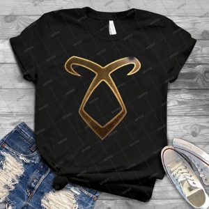 Mortal Instruments, Angelic Rune- - Vintage Men's Shirt Tshirt For Women Classic Handmade Shirt Retro Graphic Tee
