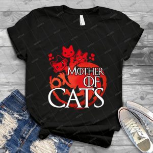 Mother Of Cats - Vintage Men's Shirt Tshirt For Women Classic Handmade Shirt Retro Graphic Tee
