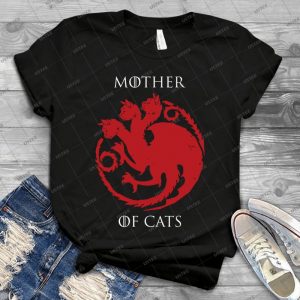 Mother Of Cats 64 - Vintage Men's Shirt Tshirt For Women Classic Handmade Shirt Retro Graphic Tee