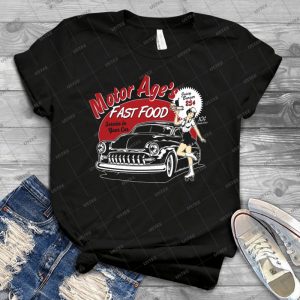 Motor Age Fast Food - Trending Shirt For Women Vintage Retro Tee For Men Kid's T-Shirt Handmade Shirt