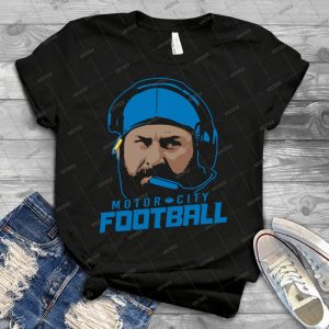 Motor City Football 44 - Vintage Men's Shirt Tshirt For Women Classic Handmade Shirt Retro Graphic Tee