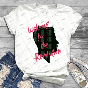 Mr Robot- Welcome To The Revolution Elliot Binary Head - Gift Idea Shirt For Men Tee For Women Classic Retro Vintage Graphic T-Shirt