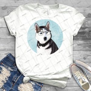 Mr Siberian Husky 53 - Vintage Men's Shirt Tshirt For Women Classic Handmade Shirt Retro Graphic Tee