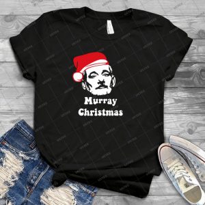 Murray Christmas With Santa Hat - Vintage Men's Shirt Tshirt For Women Classic Handmade Shirt Retro Graphic Tee