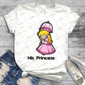 Mushroom Kingdom Couple- Peach Shirt - Gift Idea Shirt For Men Tee For Women Classic Retro Vintage Graphic T-Shirt