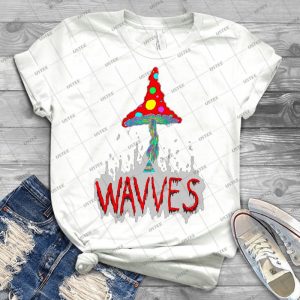 Mushroom Wavves - Trending Shirt For Women Vintage Retro Tee For Men Kid's T-Shirt Handmade Shirt