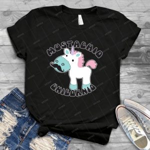 Mustachio Unicornio - Best Unisex Trending Handmade T-shirt Gift Idea For Men T-shirt For Woman