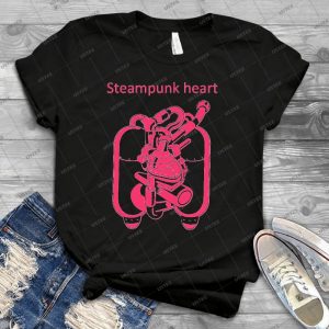 My Heart Have Steampunk Technology - Vintage Men's Shirt Tshirt For Women Classic Handmade Shirt Retro Graphic Tee